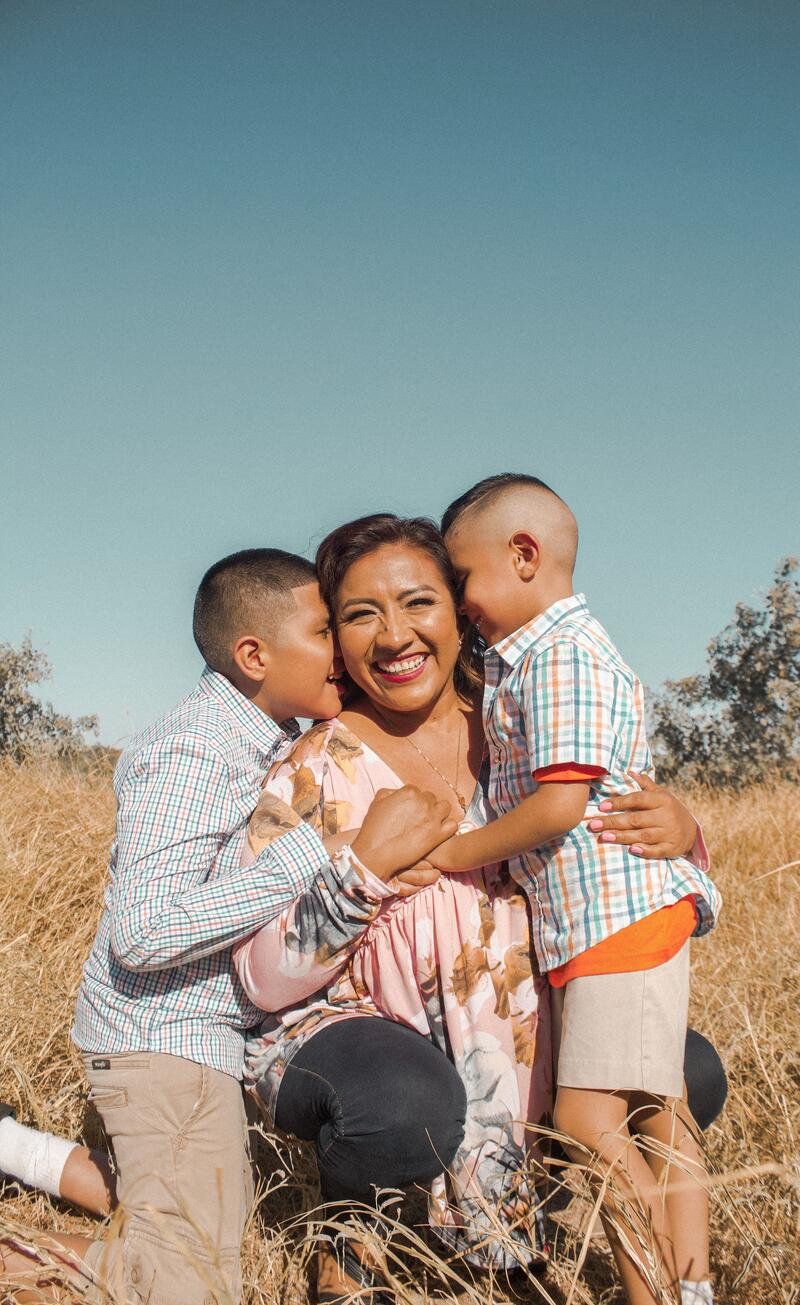 Mother with children